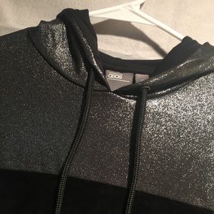 ASOS Metallic Velour Hoodie